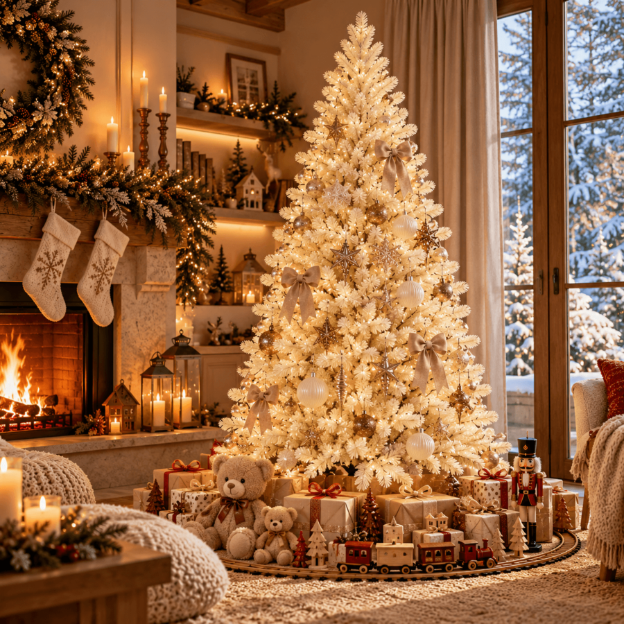 Árbol de Navidad 180 cm perla
