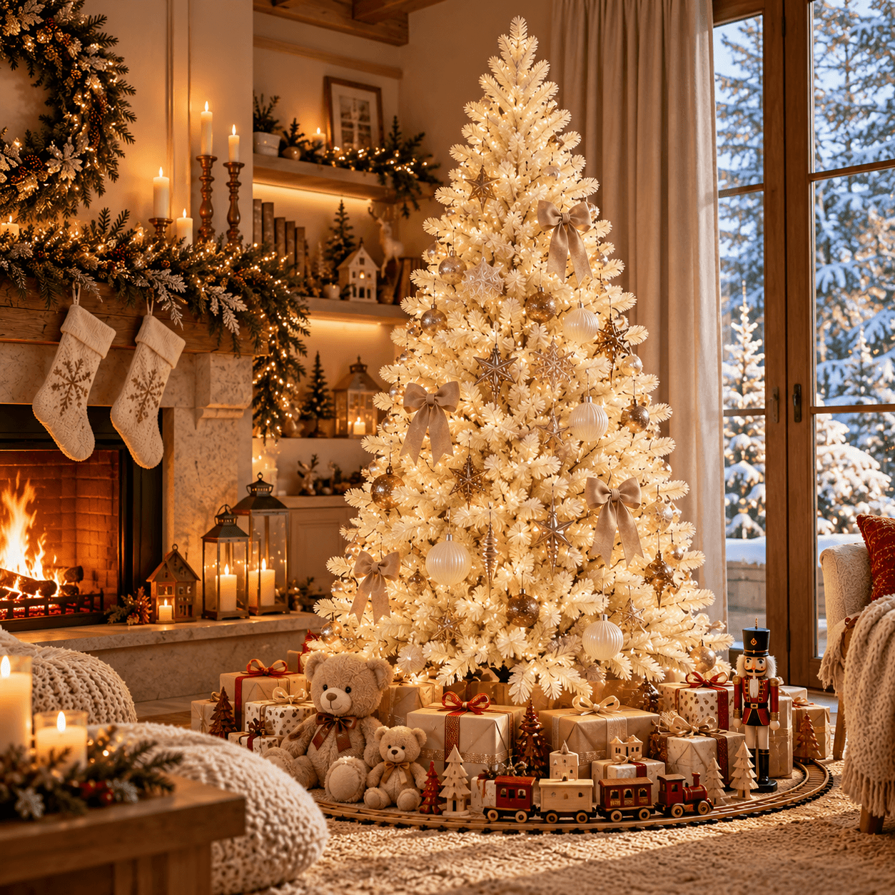 Árbol de Navidad 180 cm perla