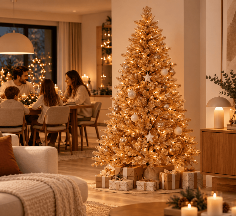 arbol navidad dorado 210