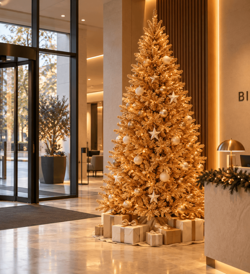 arbol navidad dorado 270