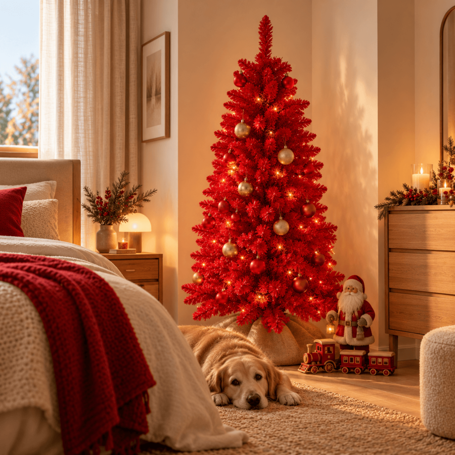 arbol rojo 150 decorado